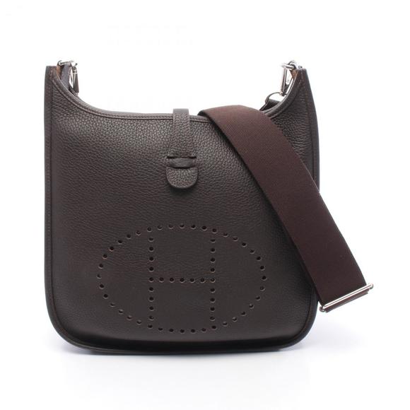 Hermes Hermès Evelyn TPM Shoulder Bag in Taurillon Clemence Leather, Brown, f... - Picture 1 of 8